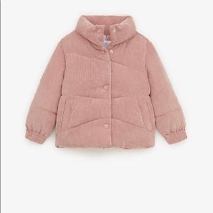 Zara Kid Padded Corduroy Jacket with High Collars